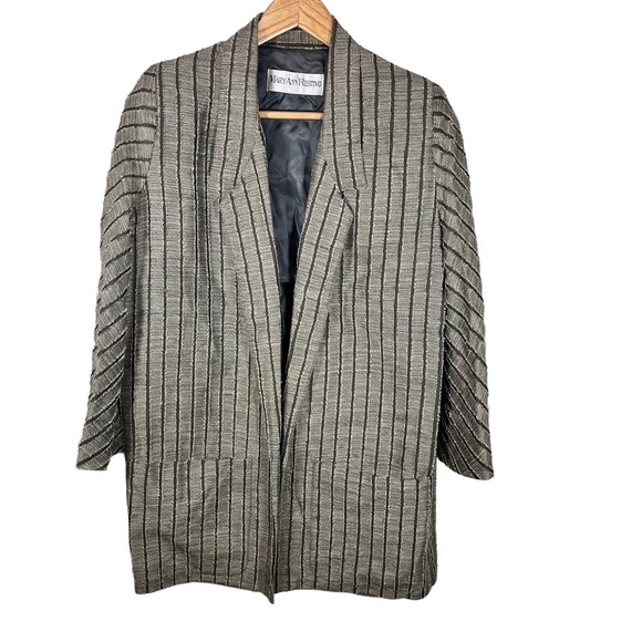 Oversized Boyfriend Blazer Vintage Mary Ann Restivo Size 10 - Picture 2 of 9